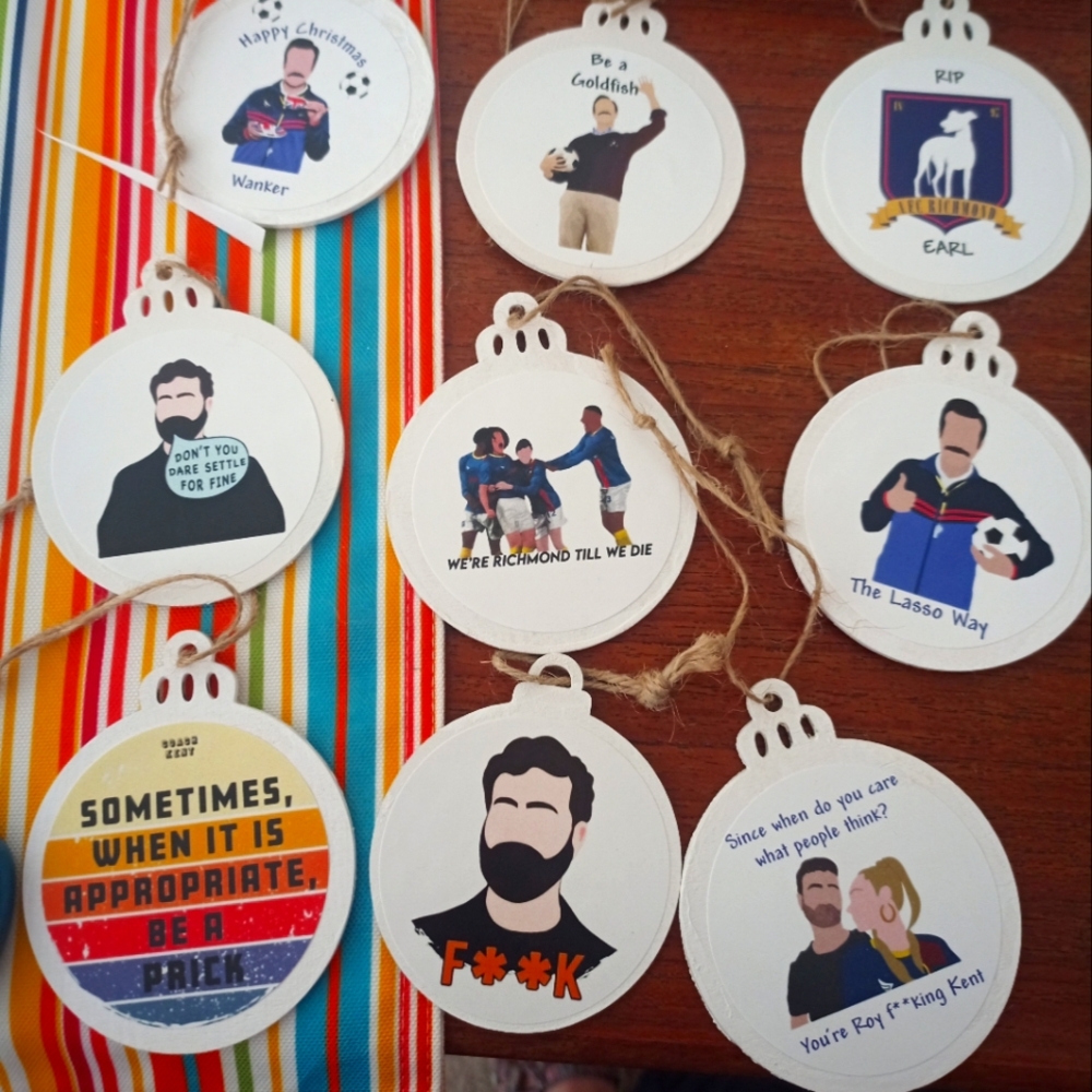 Ted Lasso Christmas Ornament Set of 9